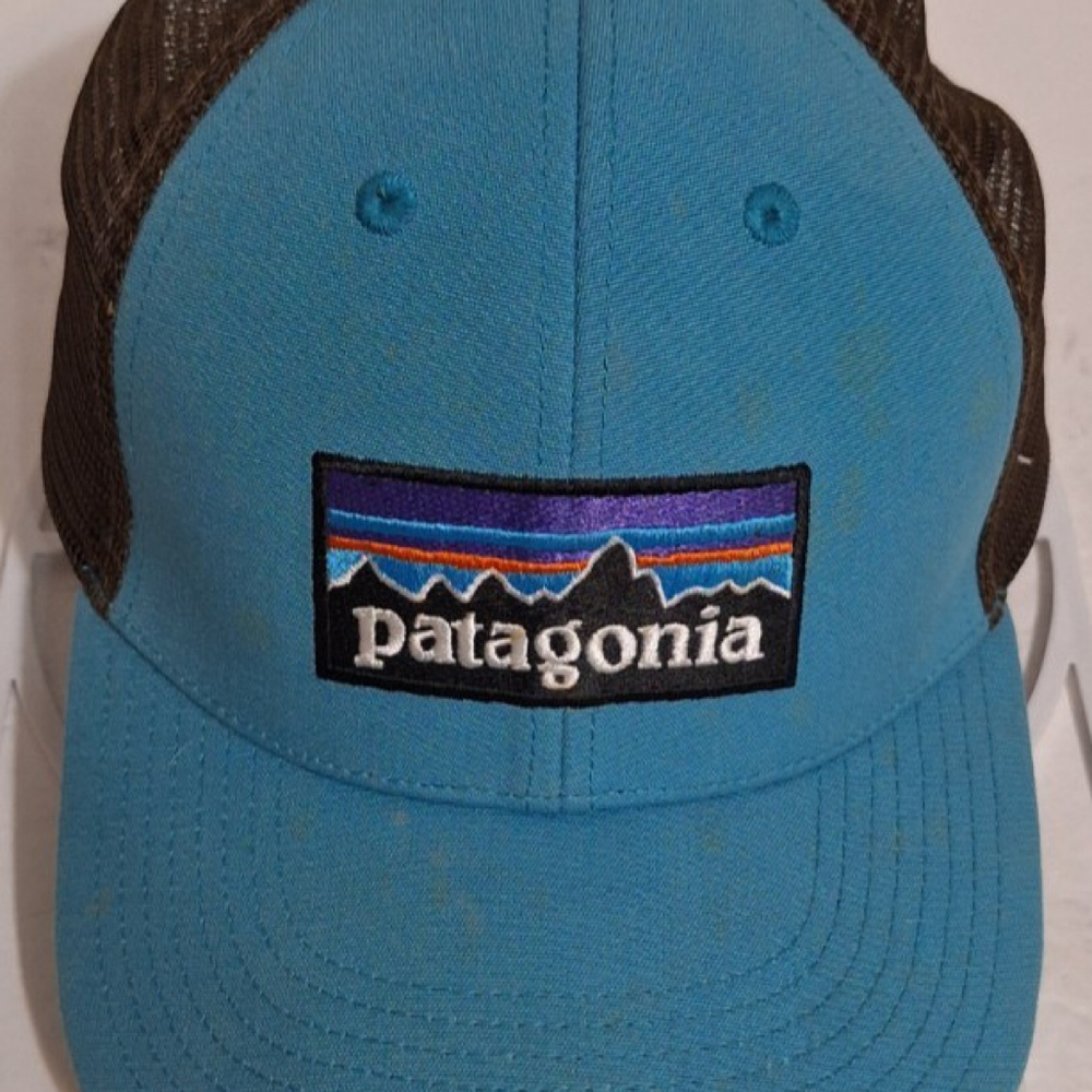 Patagonia Teal Blue SnapBack Mesh Truckers Hat with Patagonia Logo - Picture 3 of 7